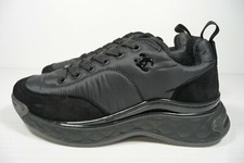 Chanel 21S G38035 black leather nylon sneakers runners trainers 38-39 EUR sizes