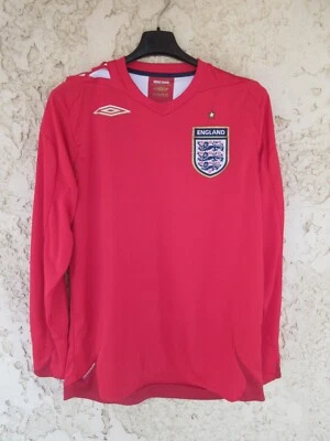 Maillot ANGLETERRE ENGLAND away football shirt UMBRO jersey rouge L/S vintage M - Photo 1/4
