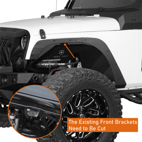 4Pcs Wheel Liner Trim Fender Flare Kit Fit 2007-2018 Jeep Wrangler JK JKU - Picture 4 of 13