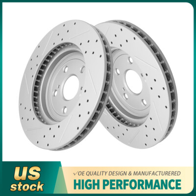 Front Drilled Disc Brake Rotors for Lexus RX330 RX350 RX400H Toyota Highlander