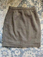Vintage Plaid Wool Mini Skirt Size 10