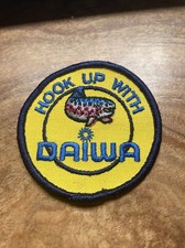 Hook Up Daiwa Sew On Patch Vtg Rare 3 Fishing Logo Fish Trucker Hat 70s 80s