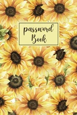 Password Book with Alphabetical tabs large print: sunflower password keeper... 
