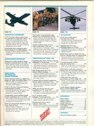 Aviation Week & Space Technology Sep 17 1990 YF-23 Black Widow II Cover ATF F-22 - Picture 3 of 7