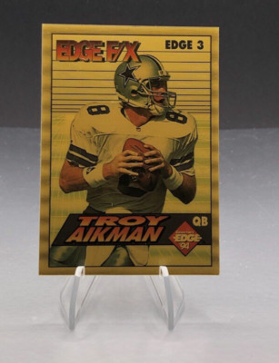 1994 Collector's Edge - Troy Aikman Edge F/X #EDGE 3 Acetate Silver Back Cowboys