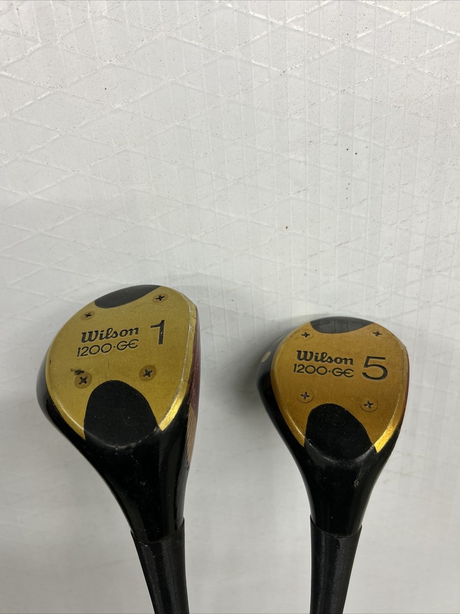 Wilson 1200 GE Lamanent Persimmon Wood Set Driver 1&5 Woods