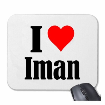 MOUSEPAD Mauspad I Love Iman Ich Liebe Iman