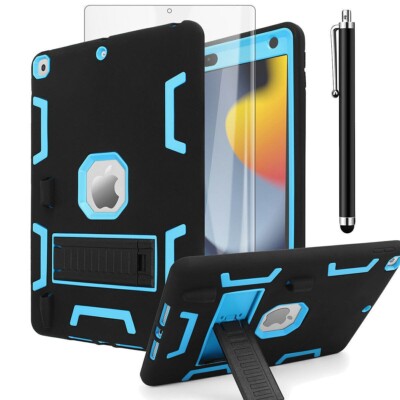 Case with Stand for iPad 8th Gen and iPad 7th Gen 10.2 inch Blue and Black Kids