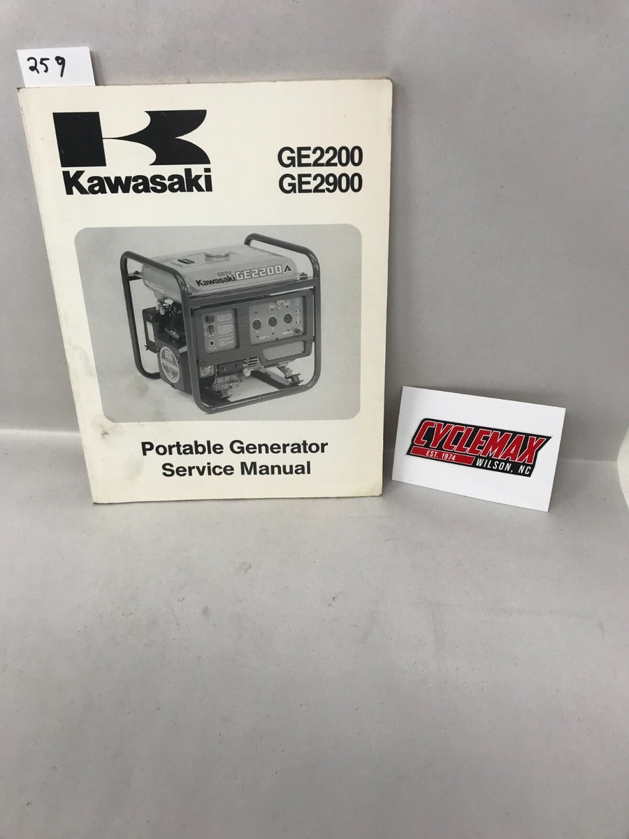 m 1993 Kawasaki GE2200 GE2900 Portable Generator Service