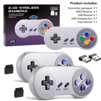 Wireless SNES Controller Remote Gamepad For Original Super SNES Console & SFC