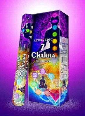 Ayurvedische 7 Chakra Räucherstäbchen Naturduft Masala Agarbatti 120 Stäbchen