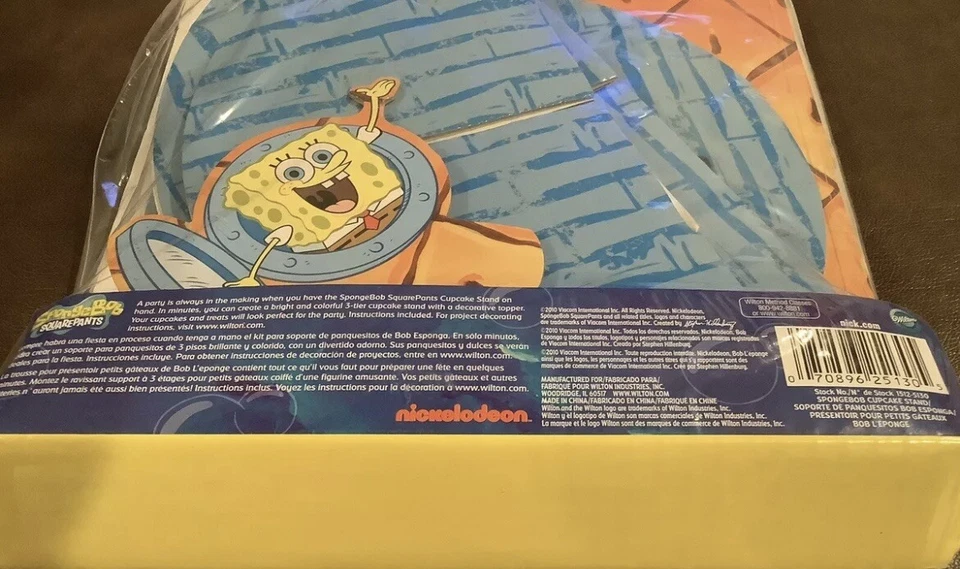 SpongeBob Cupcake Stand Birthday Nickelodeon Wilton Party NIP - Image 3 of 4
