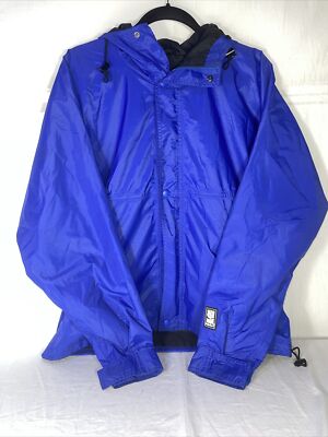 Helly HANSEN Men s Jacket Waterproof Nylon Blue Packable Breathable Windbreaker