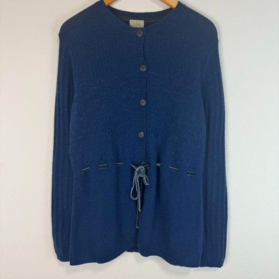 LL vintage L.L.BEAN indigo sweater cq Bean Adult Masc 1⁄4zip 