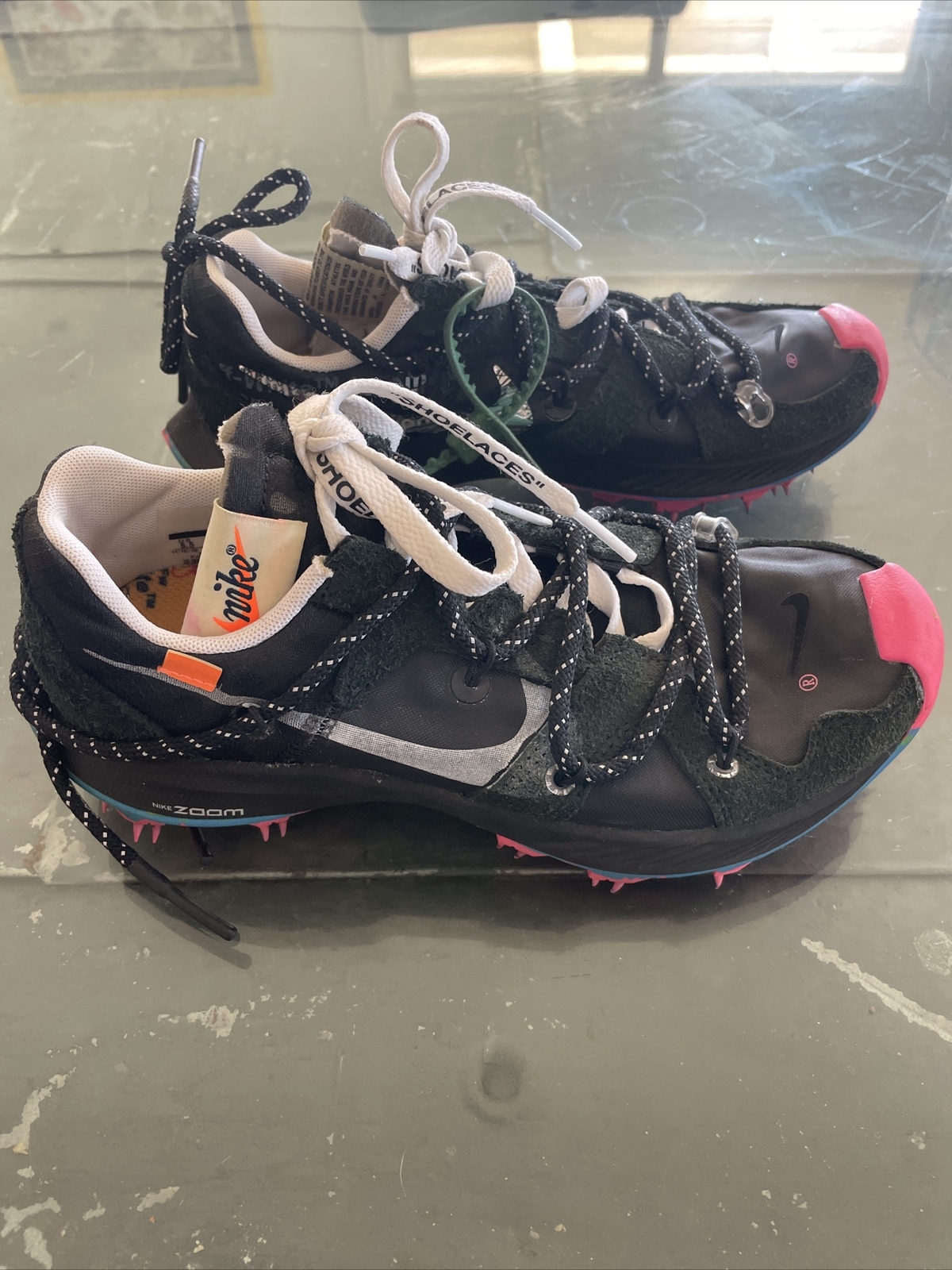 OFF WHITE X NIKE Nike Air Zoom Terra Kiger 5 x atleta bianco sporco in corso nero... taglia 5 5