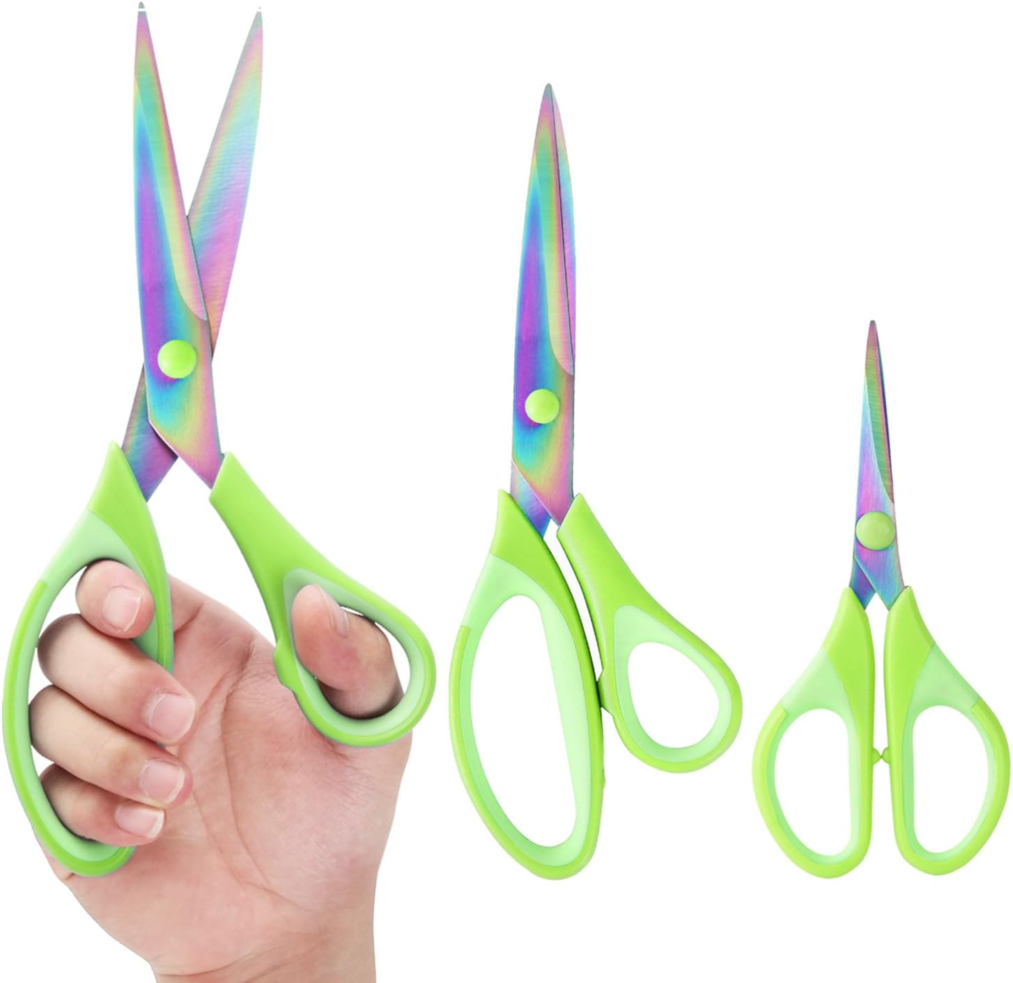 Scissors All Purpose, Sharp Titanium Blades Shears, Rubber Soft Grip Handle, Mul-image