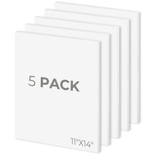 Mat Board Center, Pack of 5, 11X14 Foam Boards, Acid Free White Foam Core Boards
