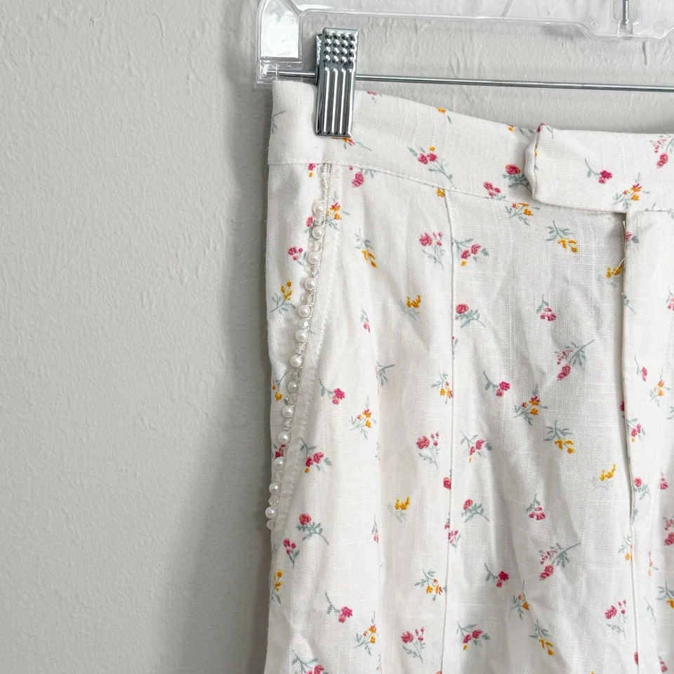 Pantalones Cortos WILDFOX Para Mujer Blancanieves Tallo Ditzy Floral ODESSA Cuentas Perlas Talla XS Foto 4 de 4