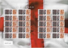 2007 Bletchley Park Glorious England Smilers Sheet Number 11 Of Only 100 FV £35