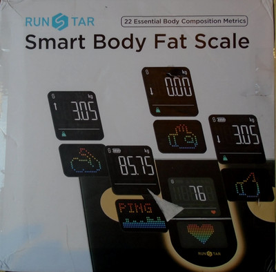 RunStar Smart Body Fat Scale w/22 Essential Body Composition Metrics