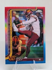 Matt Gay 2025 Topps Chrome Washington Commanders Red, White & Blue