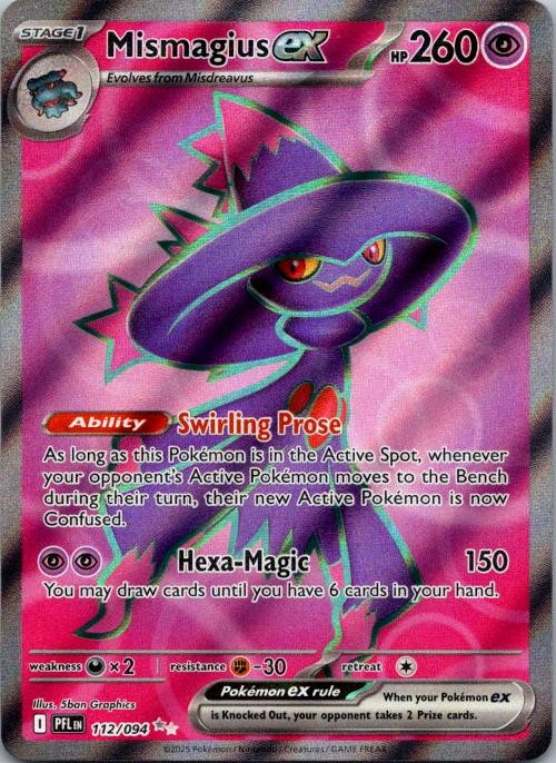 Mismagius ex 112/094 Ultra Rare Phantasmal Flames Pokemon Holo NM AA-32