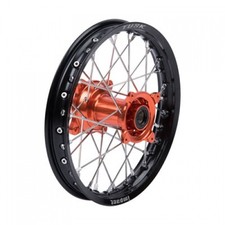 Tusk Impact Complete Wheel - Rear 14 x 1.60 Black Rim/Silver Spoke/Orange Hub