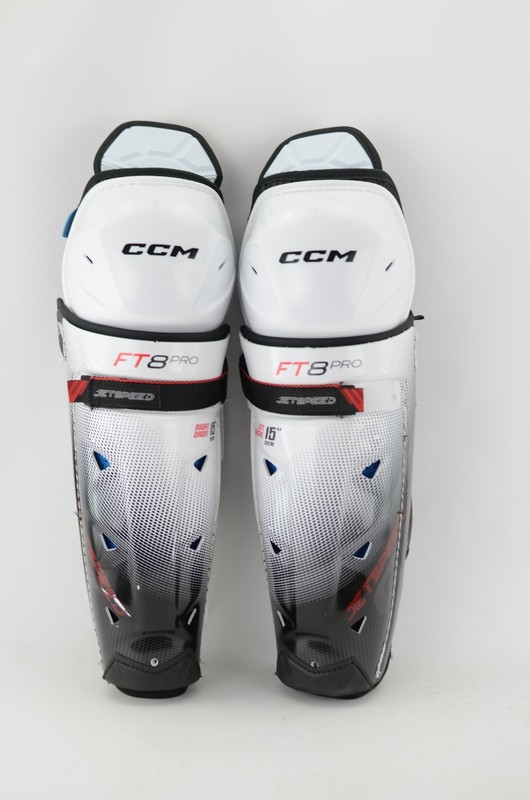 CCM Jetspeed FT 8 Pro Ice Hockey Shin Guards Senior Size 15 (0627-1851)