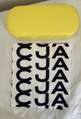 Marc Jacobs GELB Brillen Sonnenbrillenetui & Putztuch Neu! Schöne Qualität