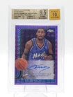 TRACY MCGRADY 2025-26 TOPPS CHROME AUTO PURPLE GEO REFRACTOR /75 BGS 9.5 Q3599
