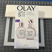 OLAY Super Serum Power of 5 Luxury Serum Benefits 2-Pack 1.0 Fl Oz - NEW