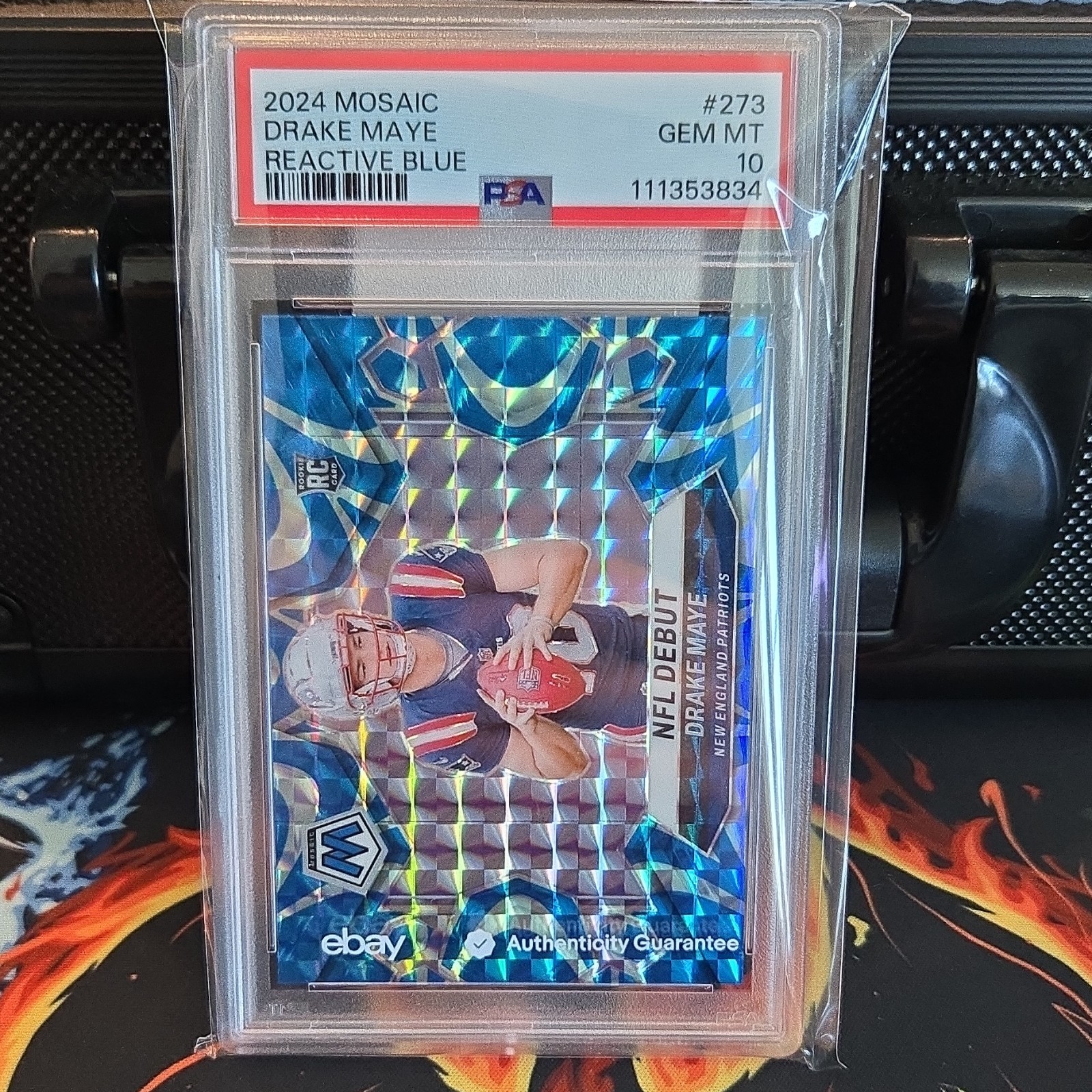 Drake Maye Panini Mosaic #273 Blue Reactive