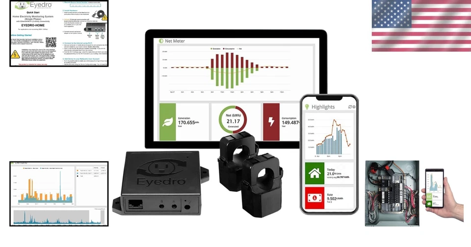 Compact Electricity Monitor for Real-Time Data - Solar & Grid Compatible - Image 2 of 4
