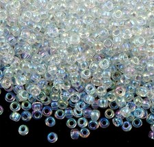 TOHO Round Seed Bead 6/0 Crystal Rainbow 15g
