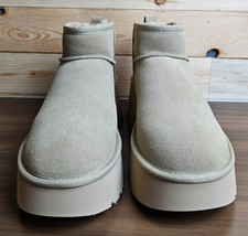 UGG Women's Ultra Mini New Heights Mustard Seed Platform Boots 1158311 size 9