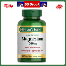 Nature's Bounty Magnesium Supplements 500 Mg 200 Count Pack of 1 