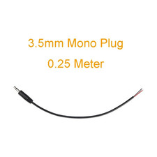 1pc 25cm Audio Aux Cord 3.5mm 1/8" Mono Male Plug 2pin Wire DIY Pigtail Cable