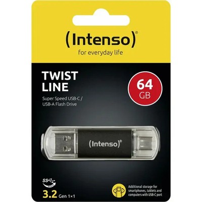 Intenso Twist Line 64GB USB Stick USB-A & USB-C 3.2 Gen1