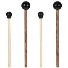 4Pcs Steel Tongue Drum Mallets, Rubber Xylophone Mallet Percussion with black