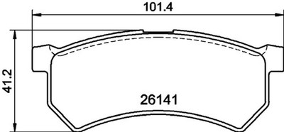 HELLA PAGID Bremsbelagsatz, Scheibenbremse 8DB 355 040-721