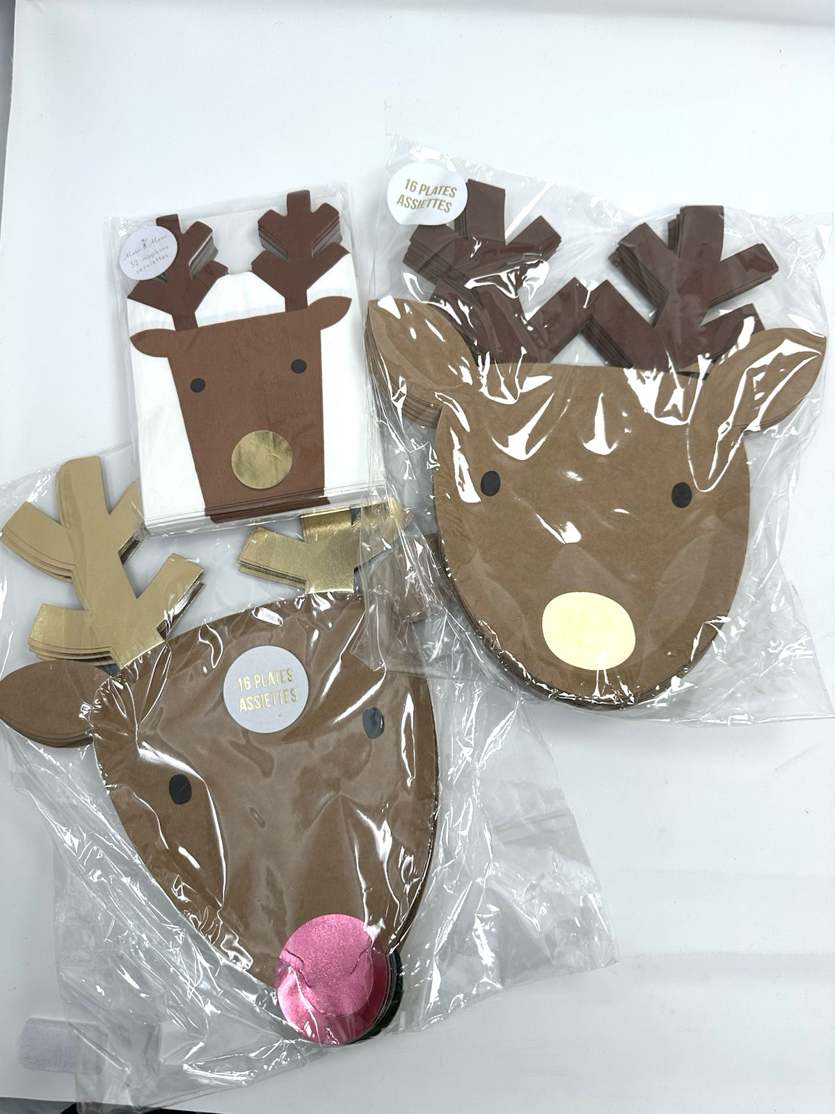 Meri Meri Christmas Santa Claus Reindeer Party Supplies Brand New LOT LONDON