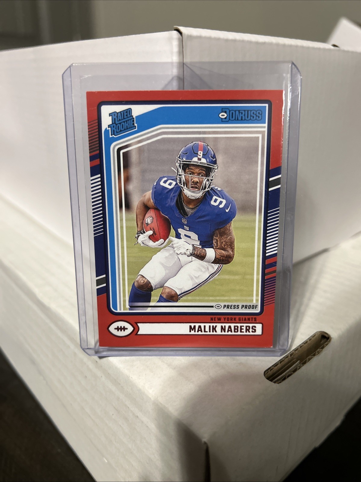 2024 Panini Donruss - Rated Rookie Malik Nabers #383 Press Proof Red (RC)