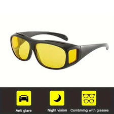 Occhiali per Visione Notturna Antiriflesso per Guida di Notte con Lenti Gialle