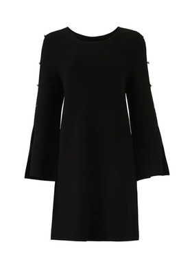 Milly Button Sleeve Black Dress Size 2 MSRP: $398