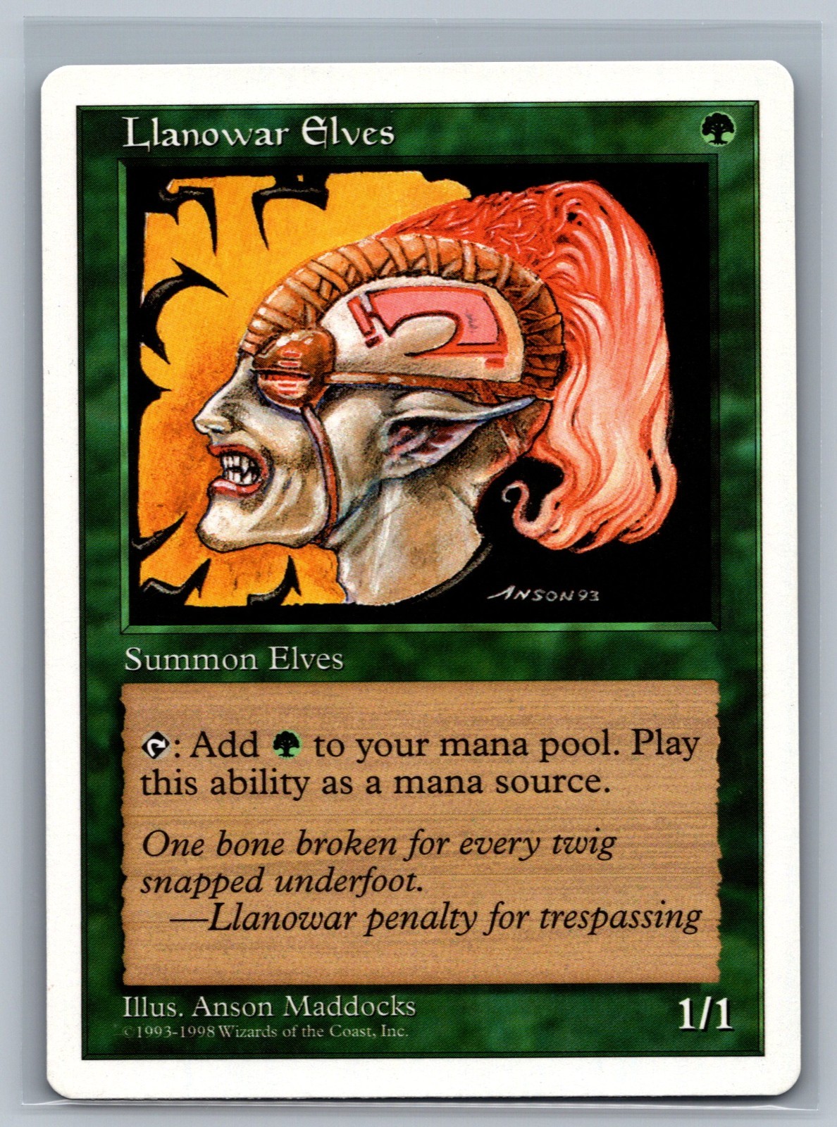 Magic The Gathering Anthologies Llanowar Elves MTG TCG CCG