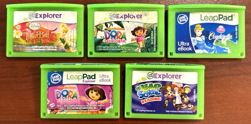 5 Leap Frog LeapPad Explorer Learning Game lot  LeapPad 1 2 3 XDI Ultra Platinum