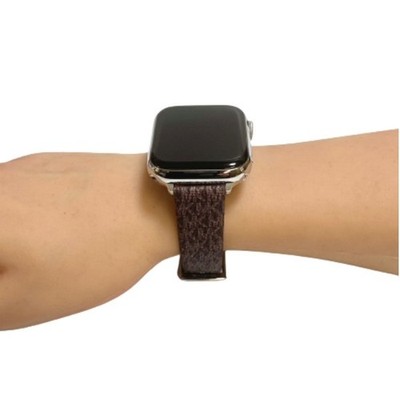 Michael Kors MKS8002 Apple Watch Band 38/40mm Black Leather (Women
