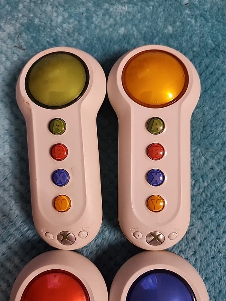 PROBADO Lote de 4 Xbox 360 Scene It Zumbador Inalámbrico Botón Grande Controlador Pad X360 Foto 2 de 4