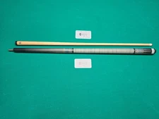KODA KD55GY Pool Cue - Gray Curly Maple Overlay with Black and Abalone Points