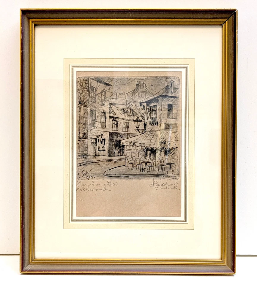 Gerhard WINDISCH 1895-1961 Radierung SIGNIERT um 1928 Beaubourg PARIS - Bild 2 von 4